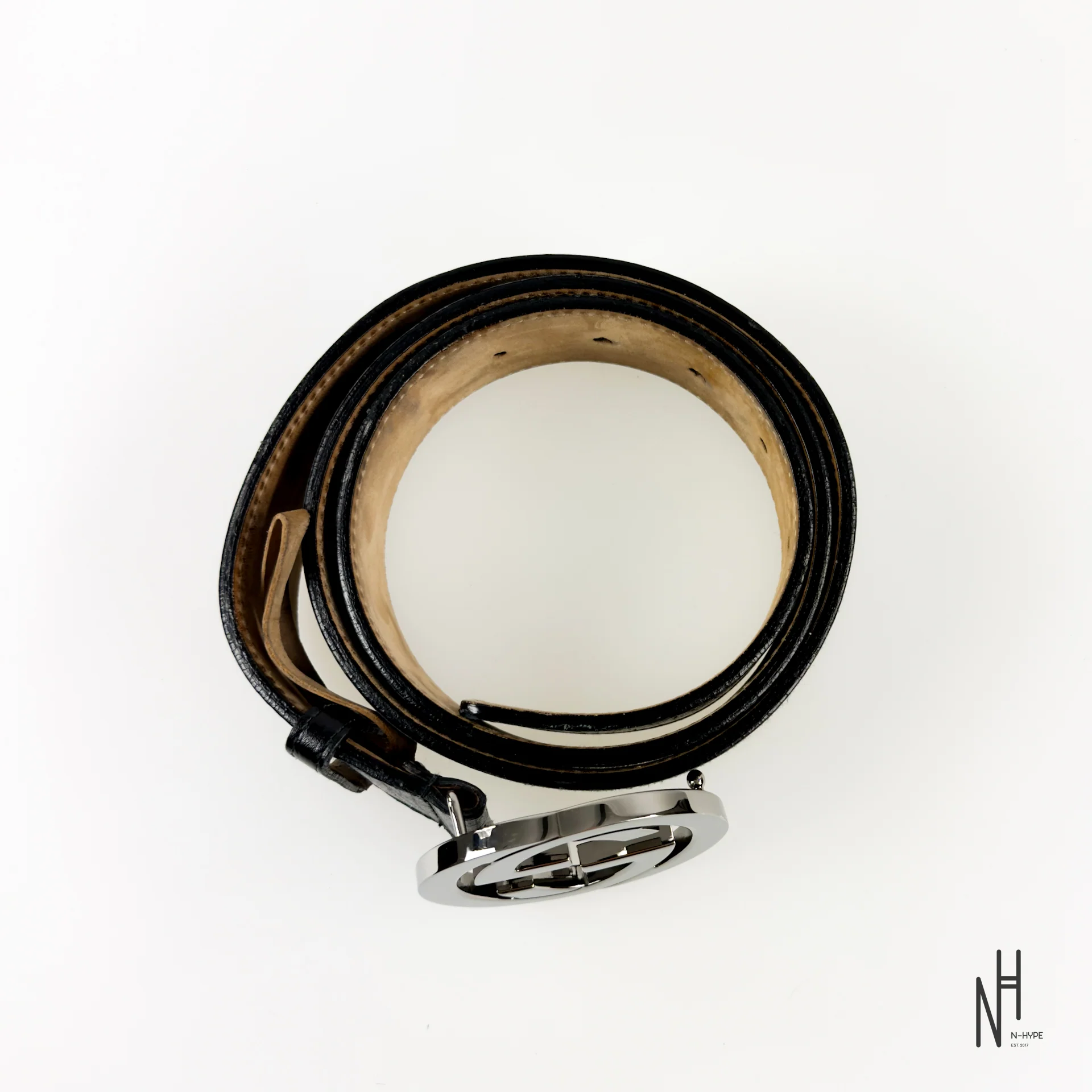 Gucci Web Leather Belt - Image 3