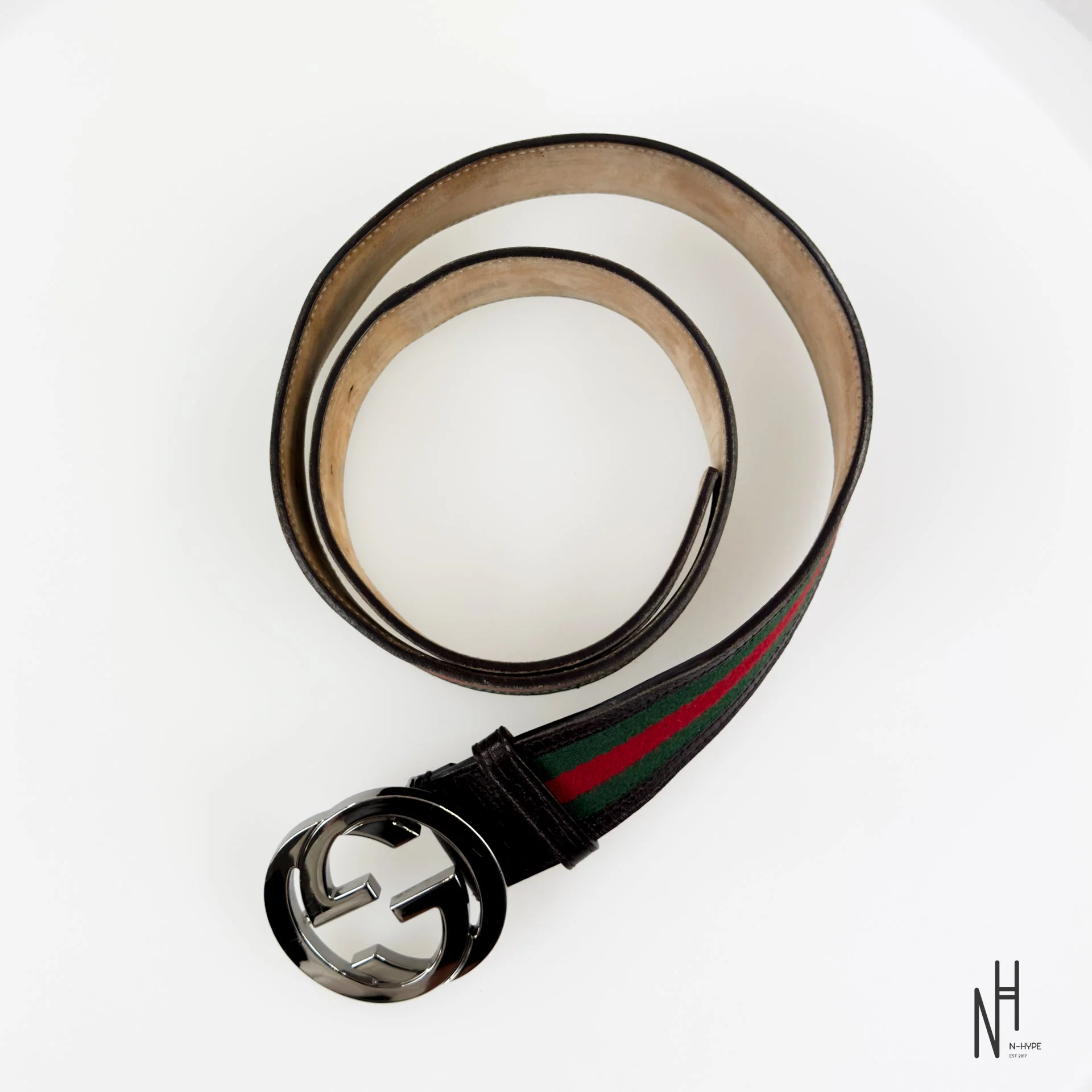 Gucci Web Material Belt Brown - Image 4