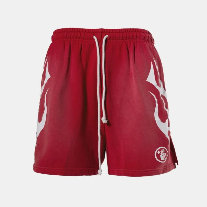 Hellstar Flame Shorts / Red