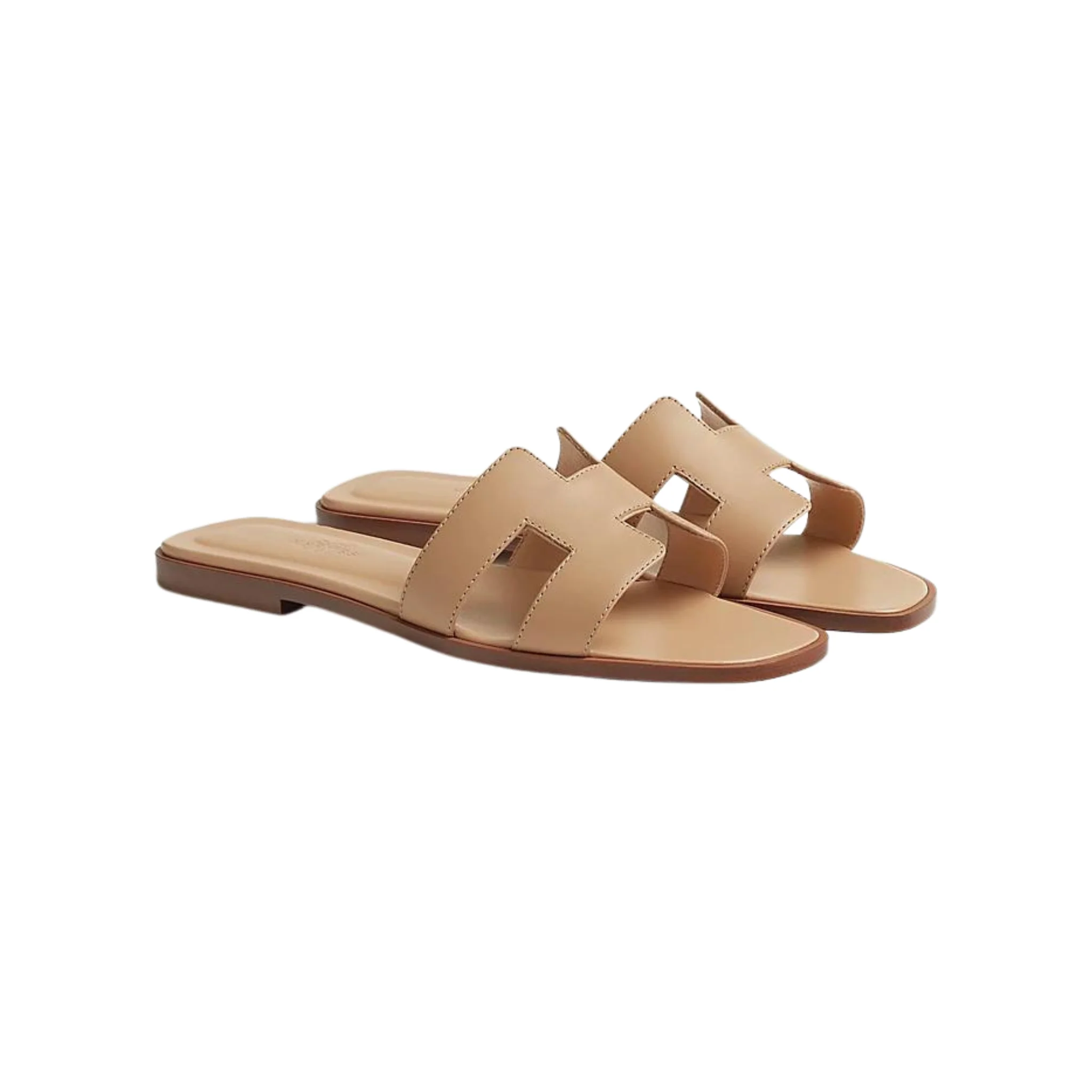 Hermes Oran Sandal Beige Box Calfskin Leather - Image 2