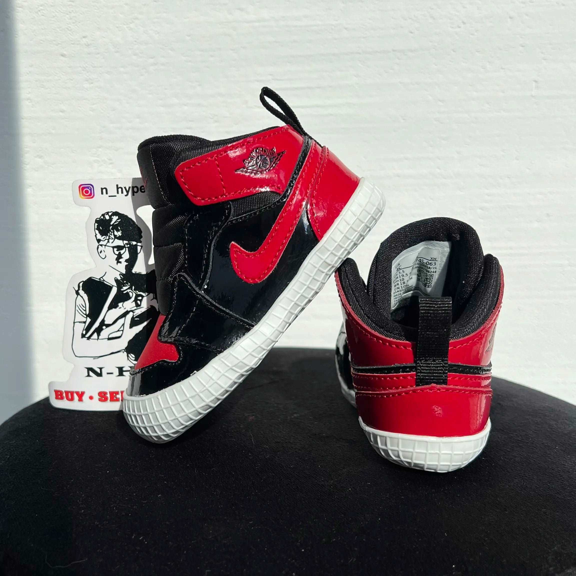 Jordan 1 Crib Bootie Bred Patent (I) - Image 6