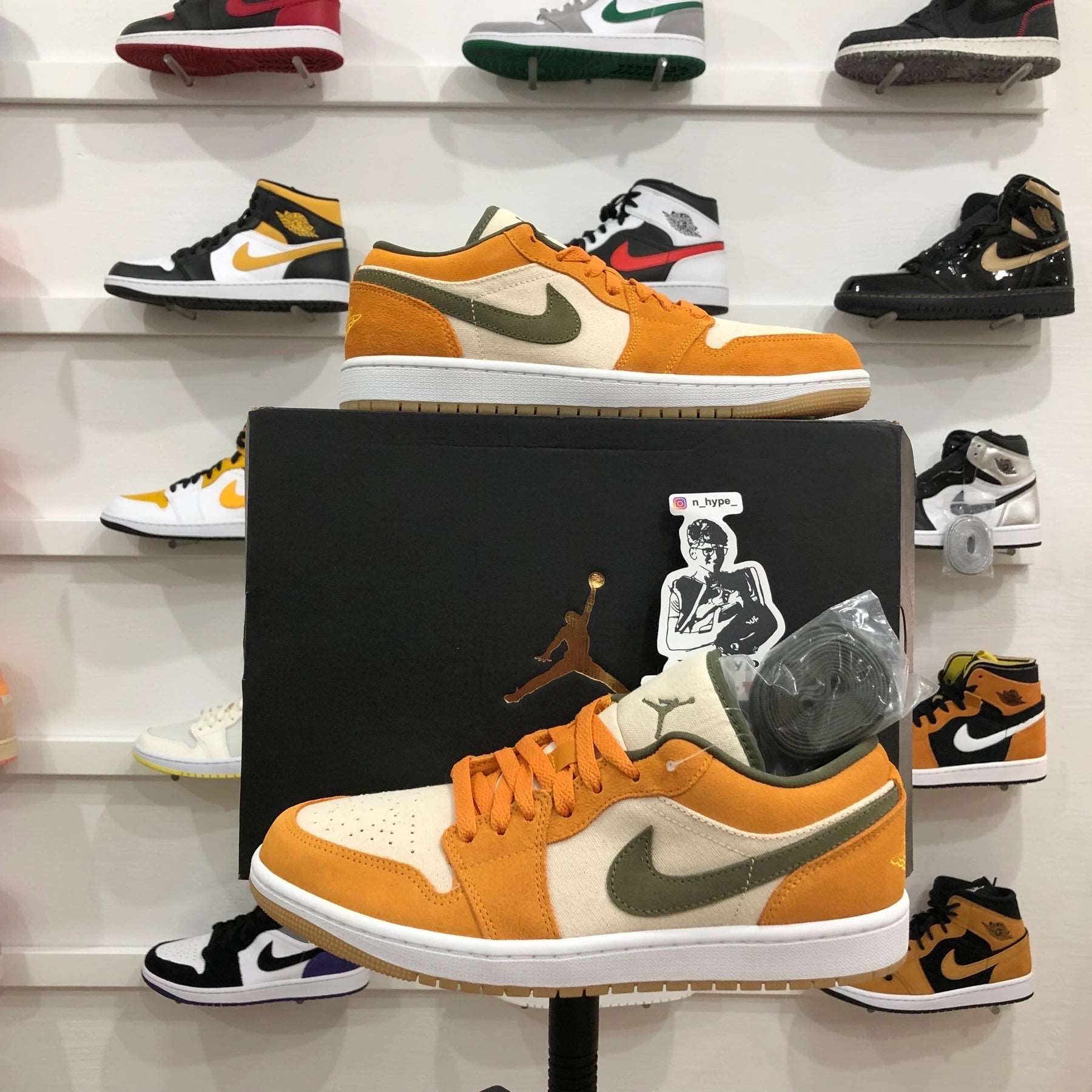 Jordan 1 Low Orange Olive - Image 2