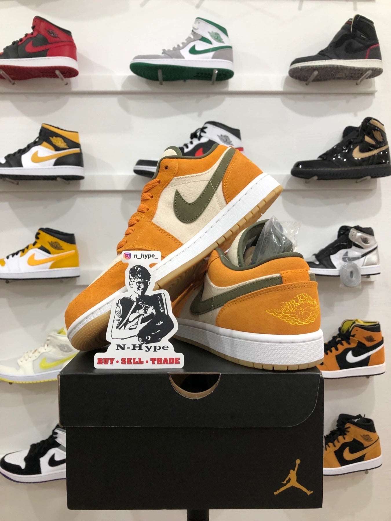 Jordan 1 Low Orange Olive - Image 6