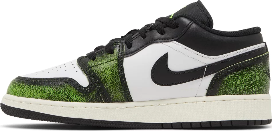 Jordan 1 Low Wear Away Electric Green (GS) - Image 3
