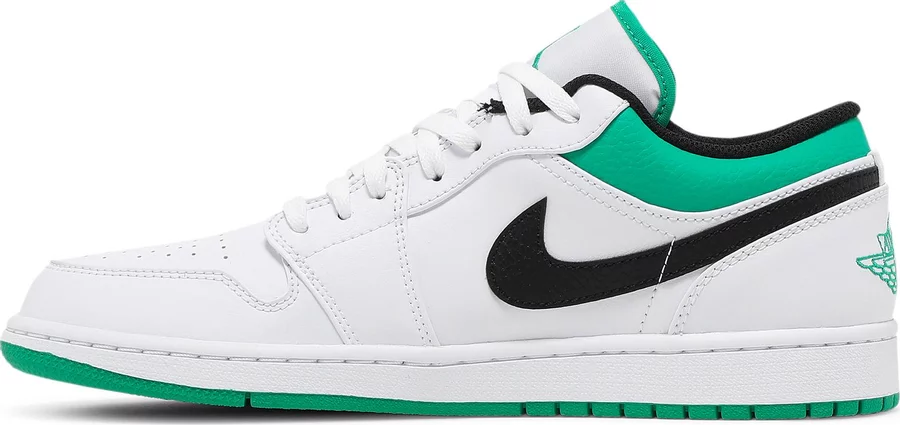 Jordan 1 Low White Lucky Green Black - Image 2