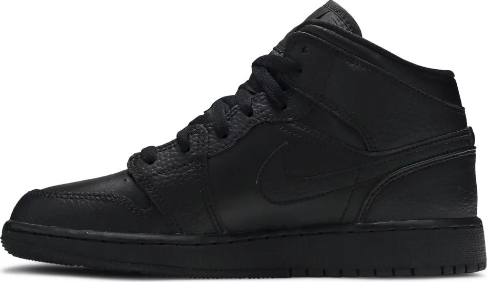 Jordan 1 Mid Black (GS) - Image 3