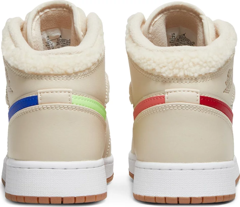 Jordan 1 Mid Fleece Pearl White (GS) - Image 4