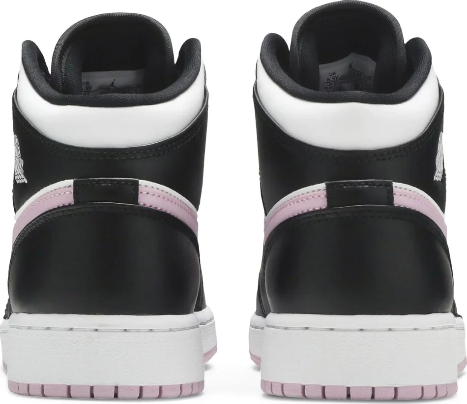 Jordan 1 Mid White Black Light Arctic Pink (GS) - Image 3