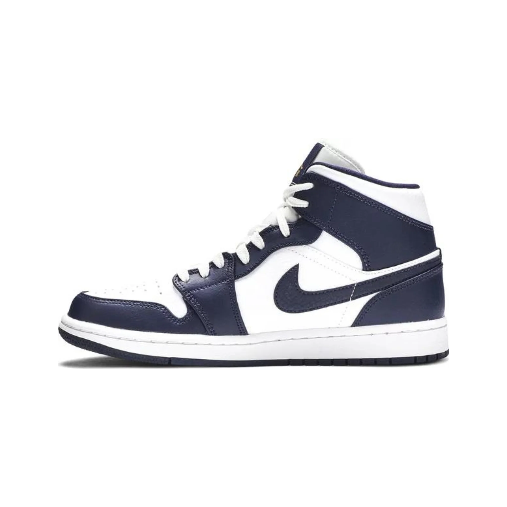 Jordan 1 Mid White Metallic Gold Obsidian - Image 2