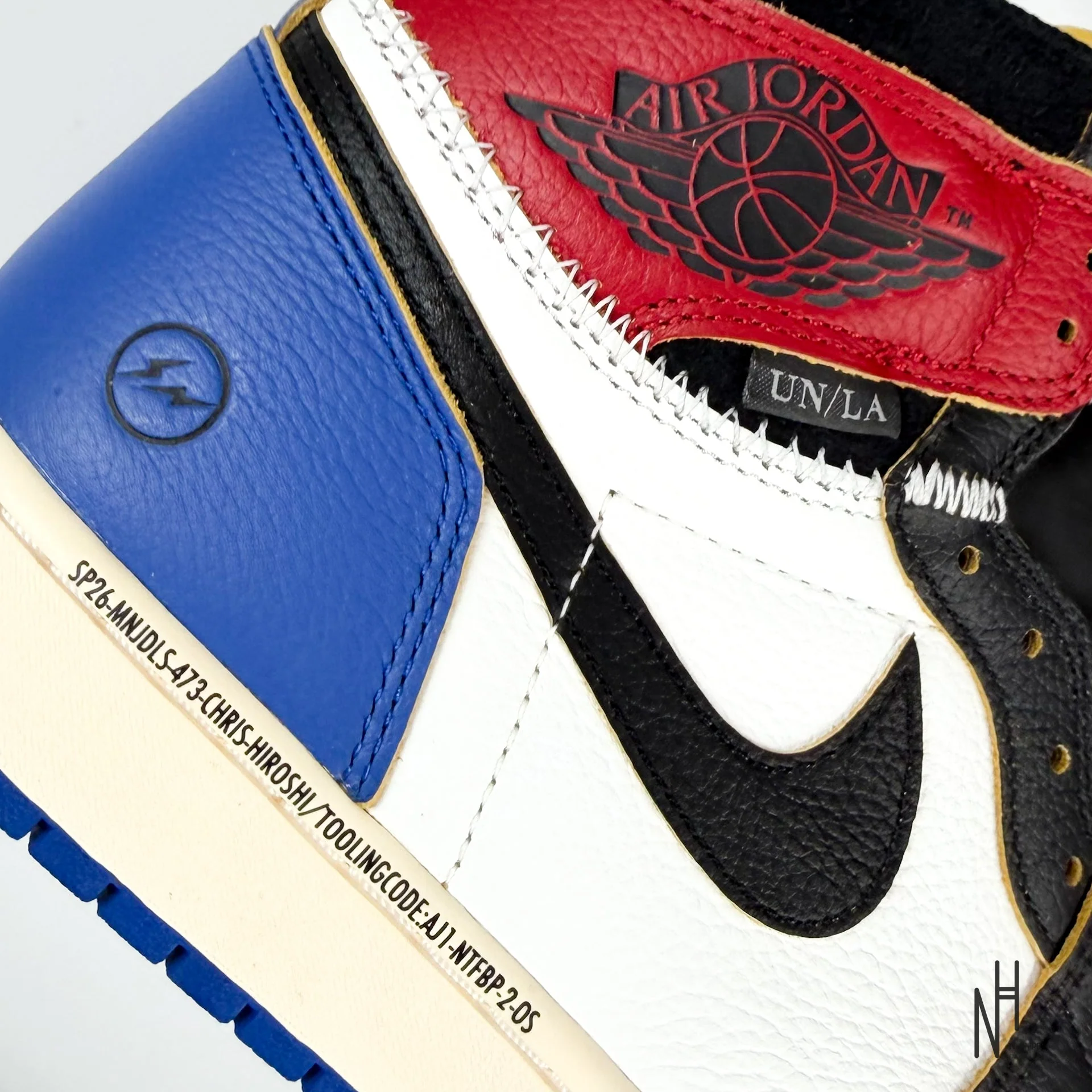 Jordan 1 Retro High OG SP Fragment x Union LA Varsity Red Sport Royal - Image 3