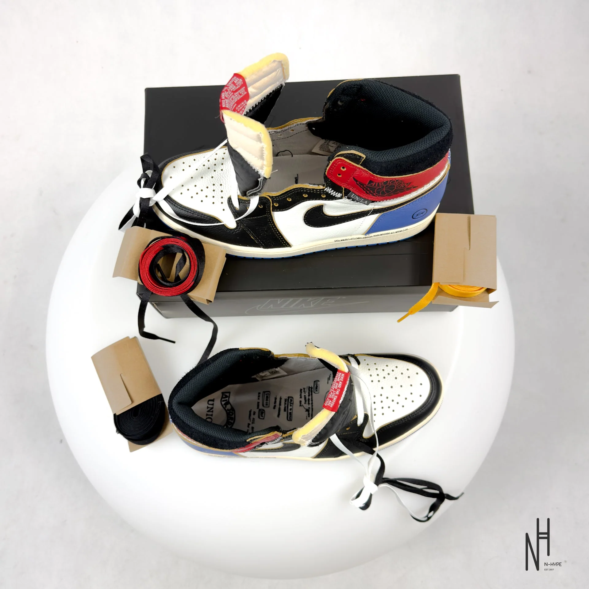 Jordan 1 Retro High OG SP Fragment x Union LA Varsity Red Sport Royal - Image 9