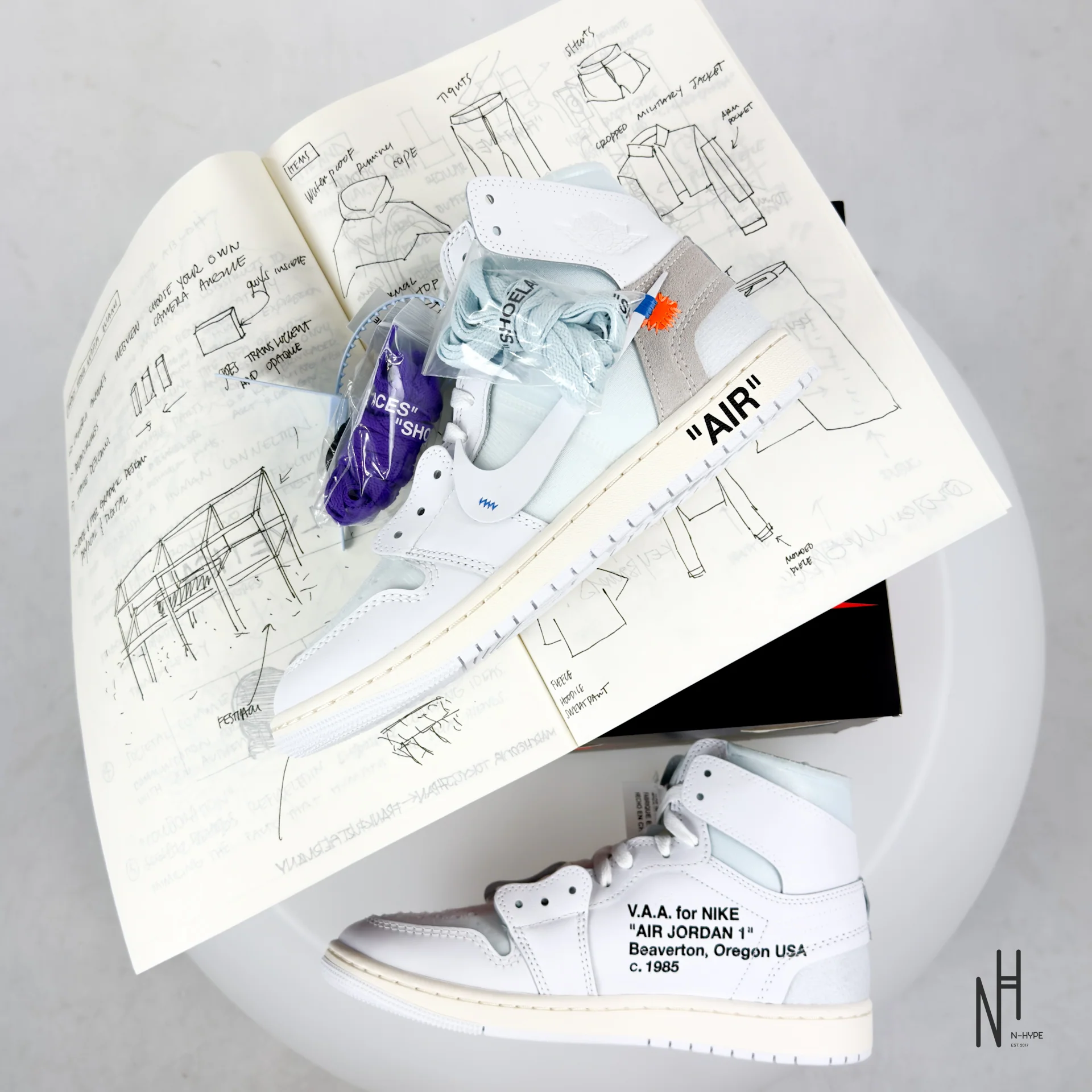Jordan 1 Retro High Virgil Abloh Archive Alaska - Image 3