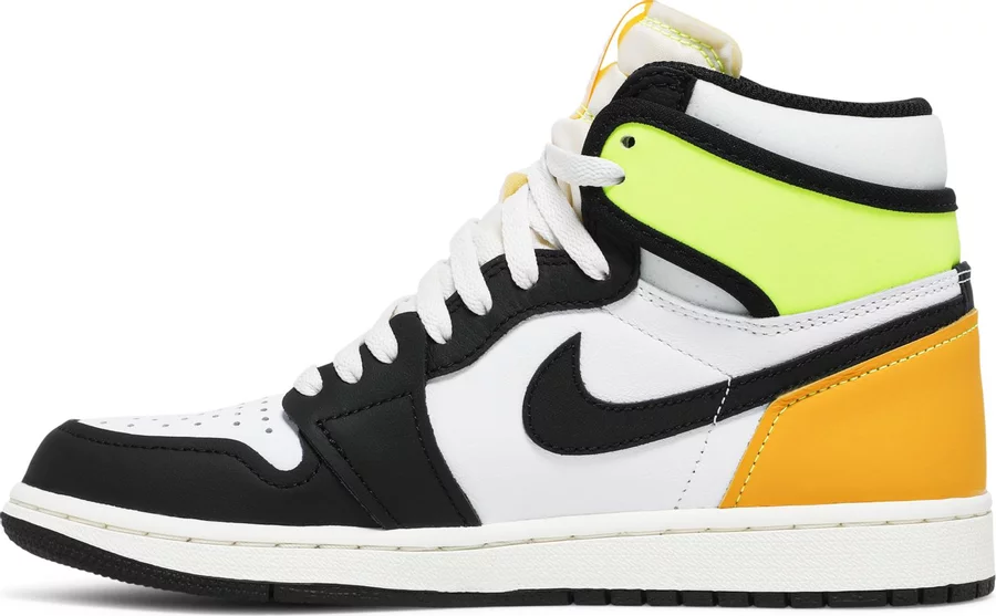 Jordan 1 Retro High White Black Volt University Gold - Image 2