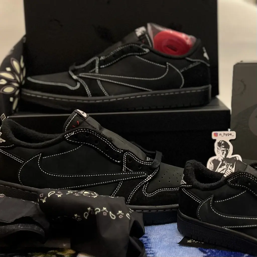 Jordan 1 Retro Low OG SP Travis Scott Black Phantom - Image 4