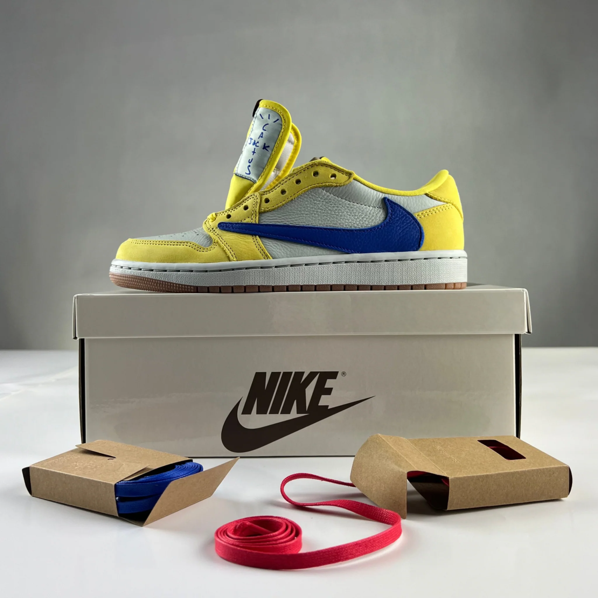 Jordan 1 Retro Low OG SP Travis Scott Canary (Women's) - Image 2