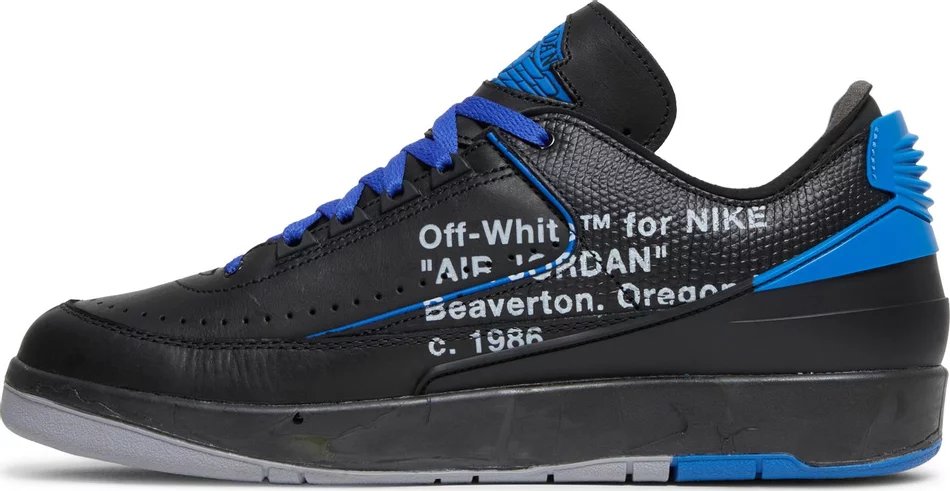 Jordan 2 Retro Low SP Off-White Black Blue - Image 2