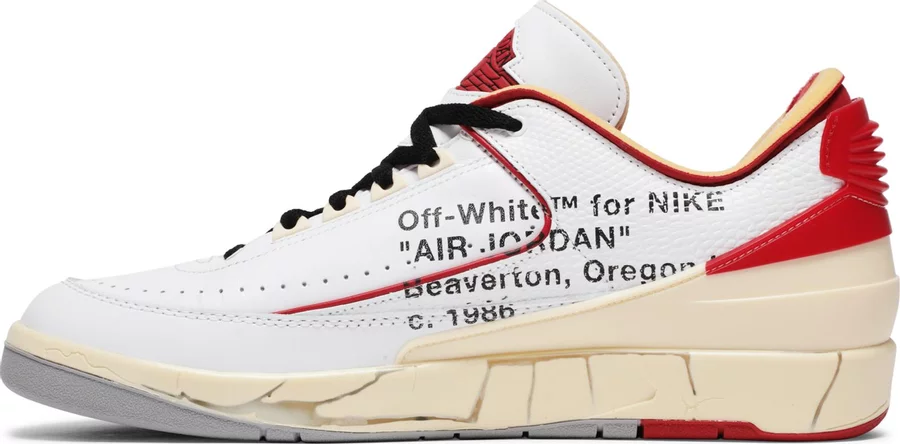Jordan 2 Retro Low SP Off-White White Red - Image 2