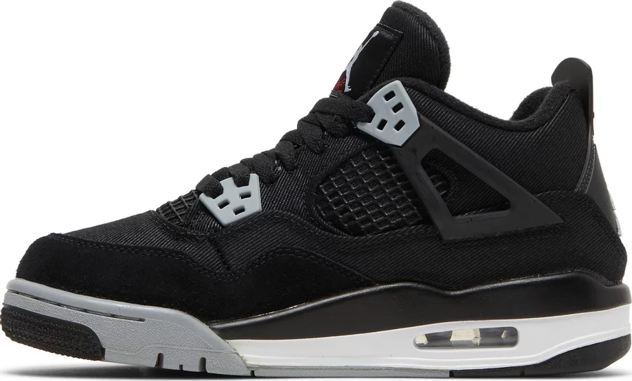 Jordan 4 Retro Black Canvas (GS) - Image 2