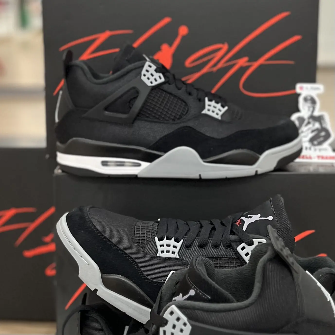 Jordan 4 Retro SE Black Canvas - Image 7