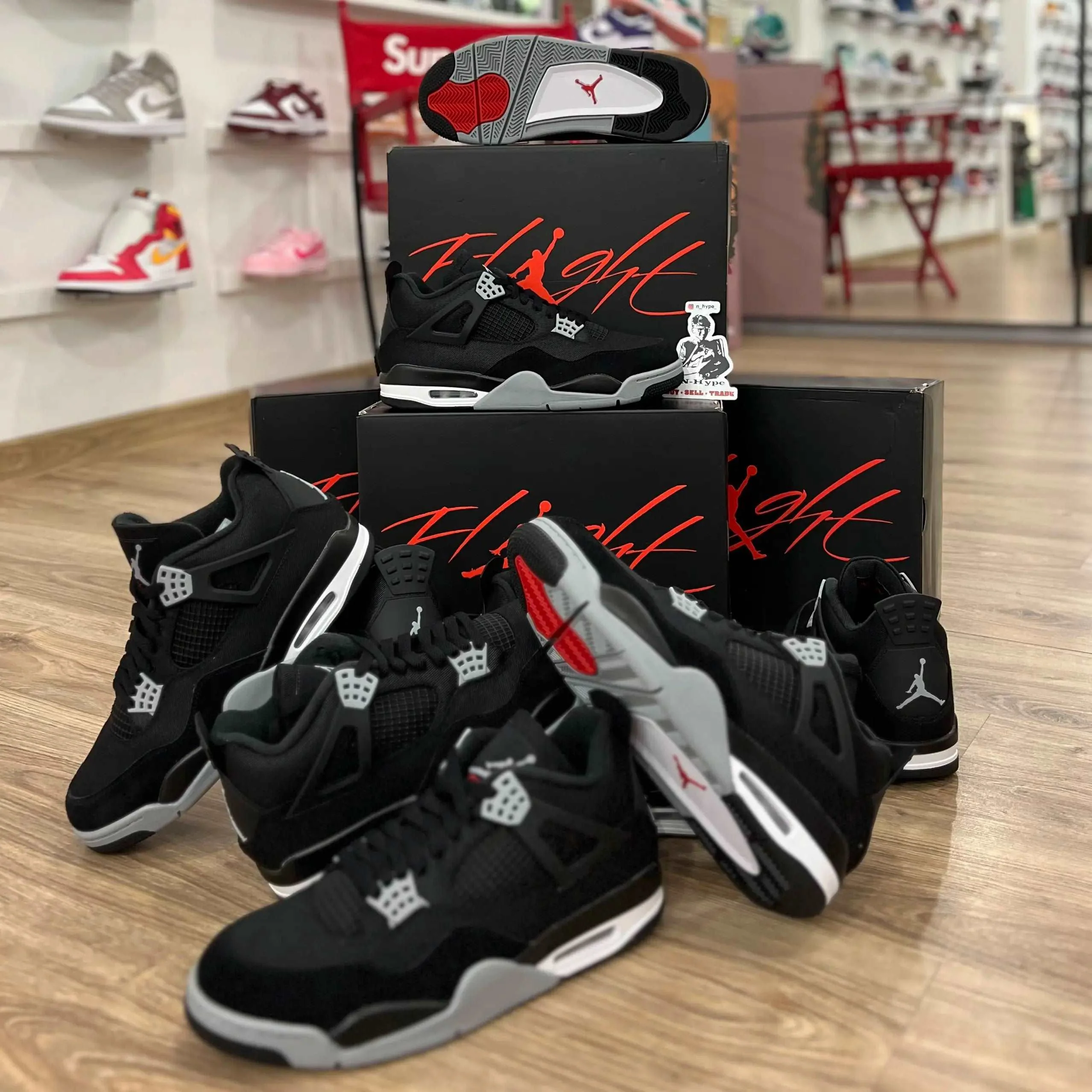 Jordan 4 Retro SE Black Canvas - Image 8