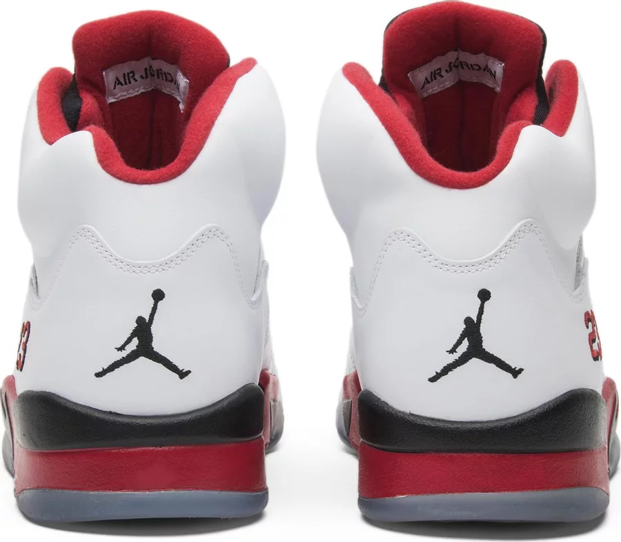 Jordan 5 Retro Fire Red Black Tongue (2013) - Image 3