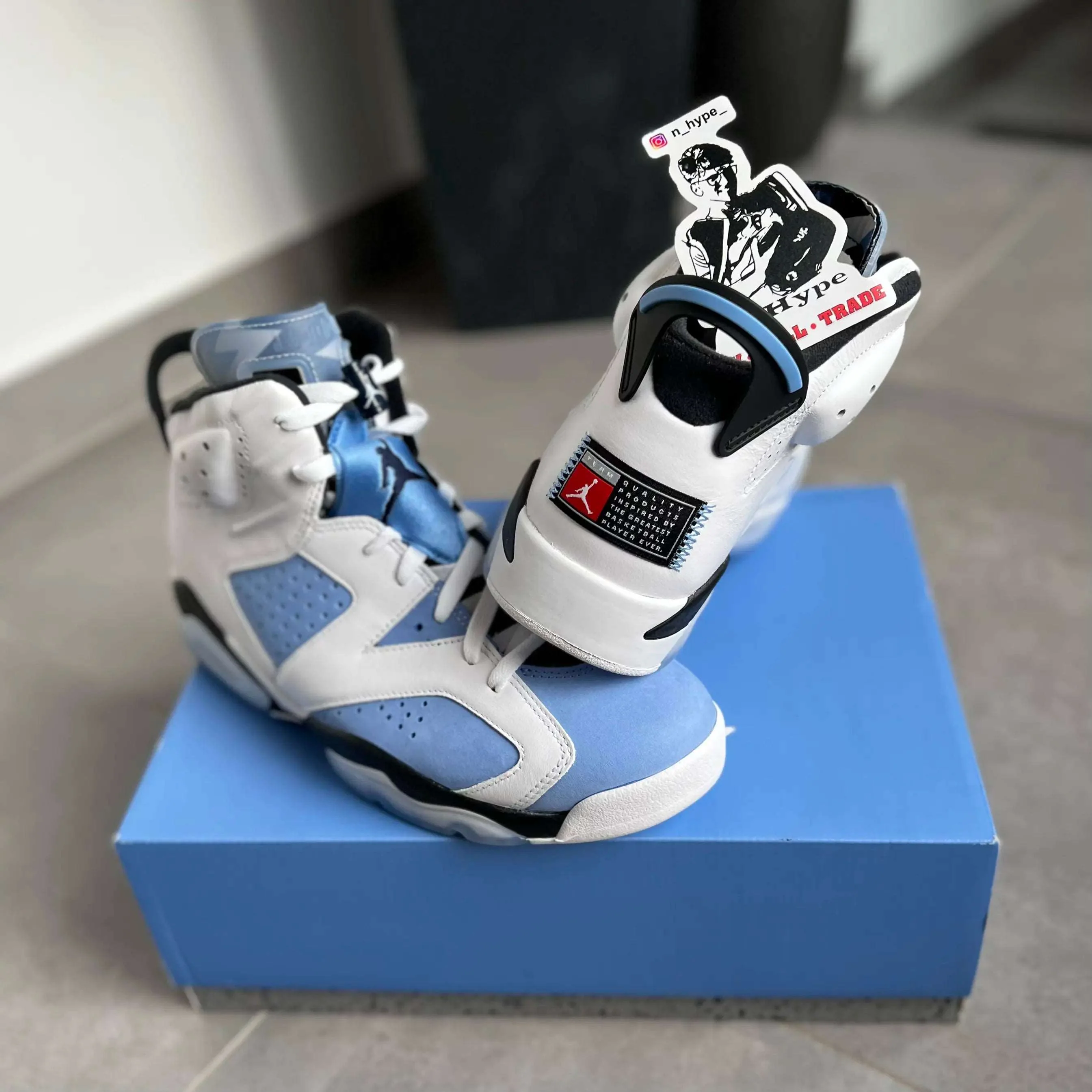 Jordan 6 Retro UNC White - Image 6