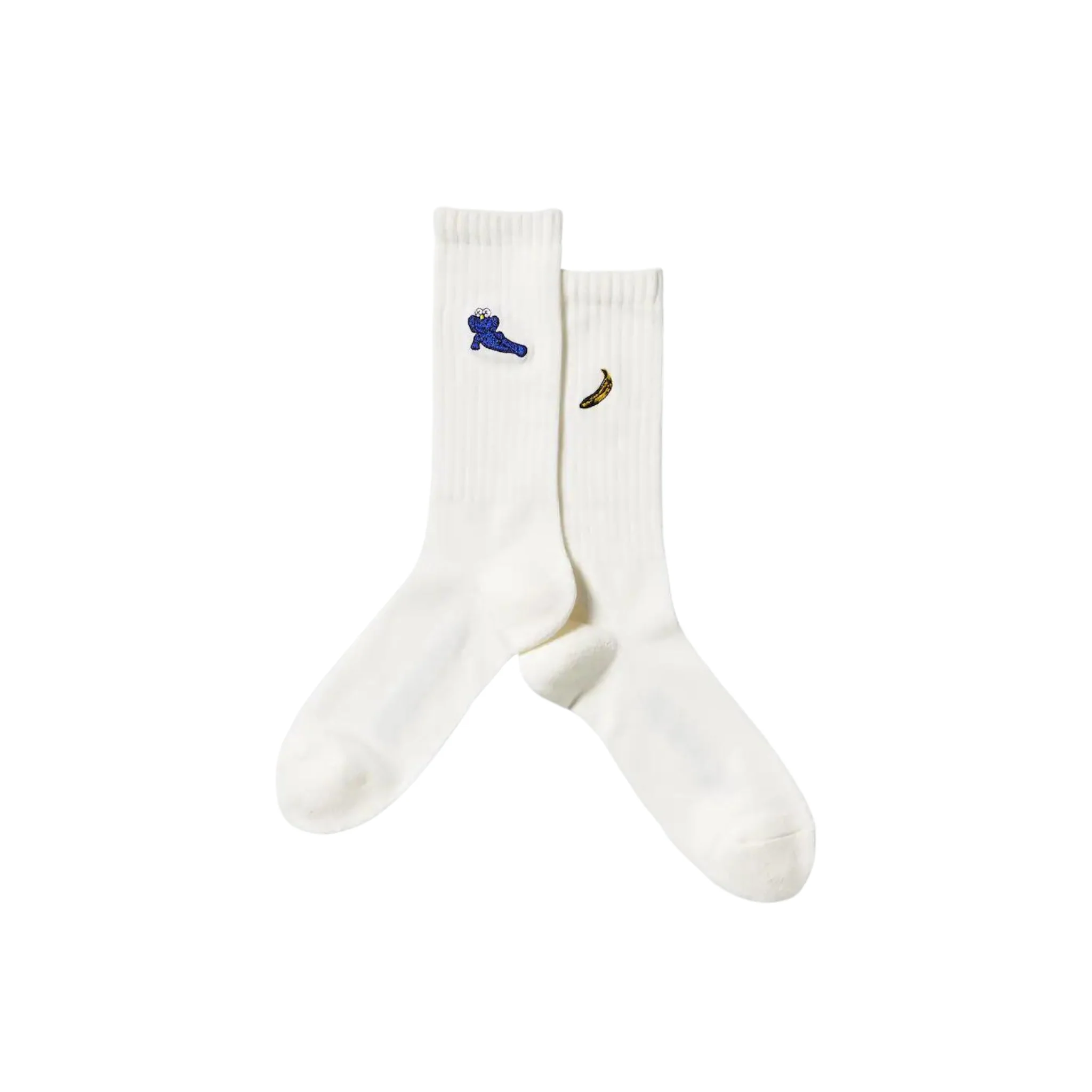 KAWS Uniqlo x Andy Warhol Banana Socks White
