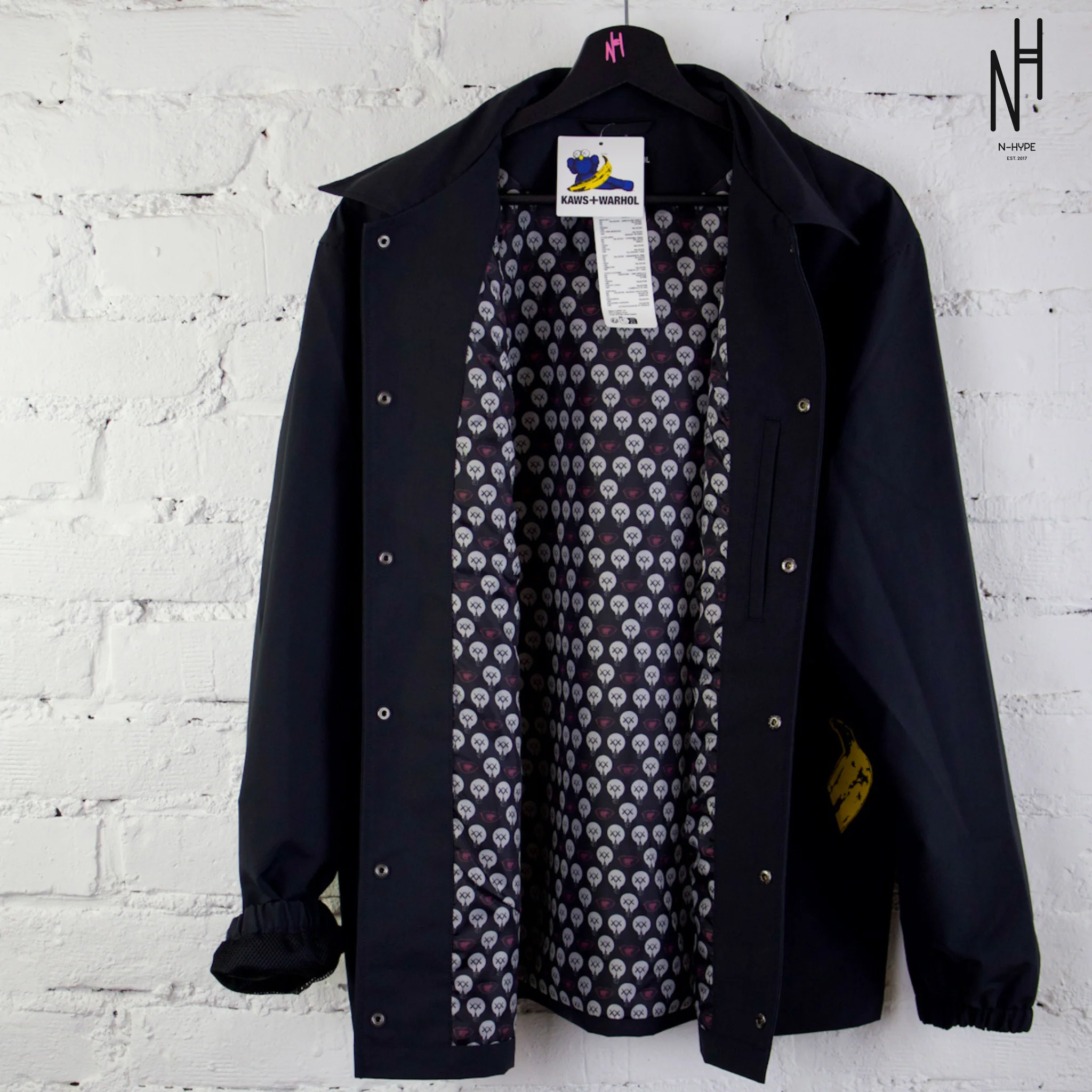 KAWS Uniqlo x Andy Warhol Coach Jacket Black - Image 5