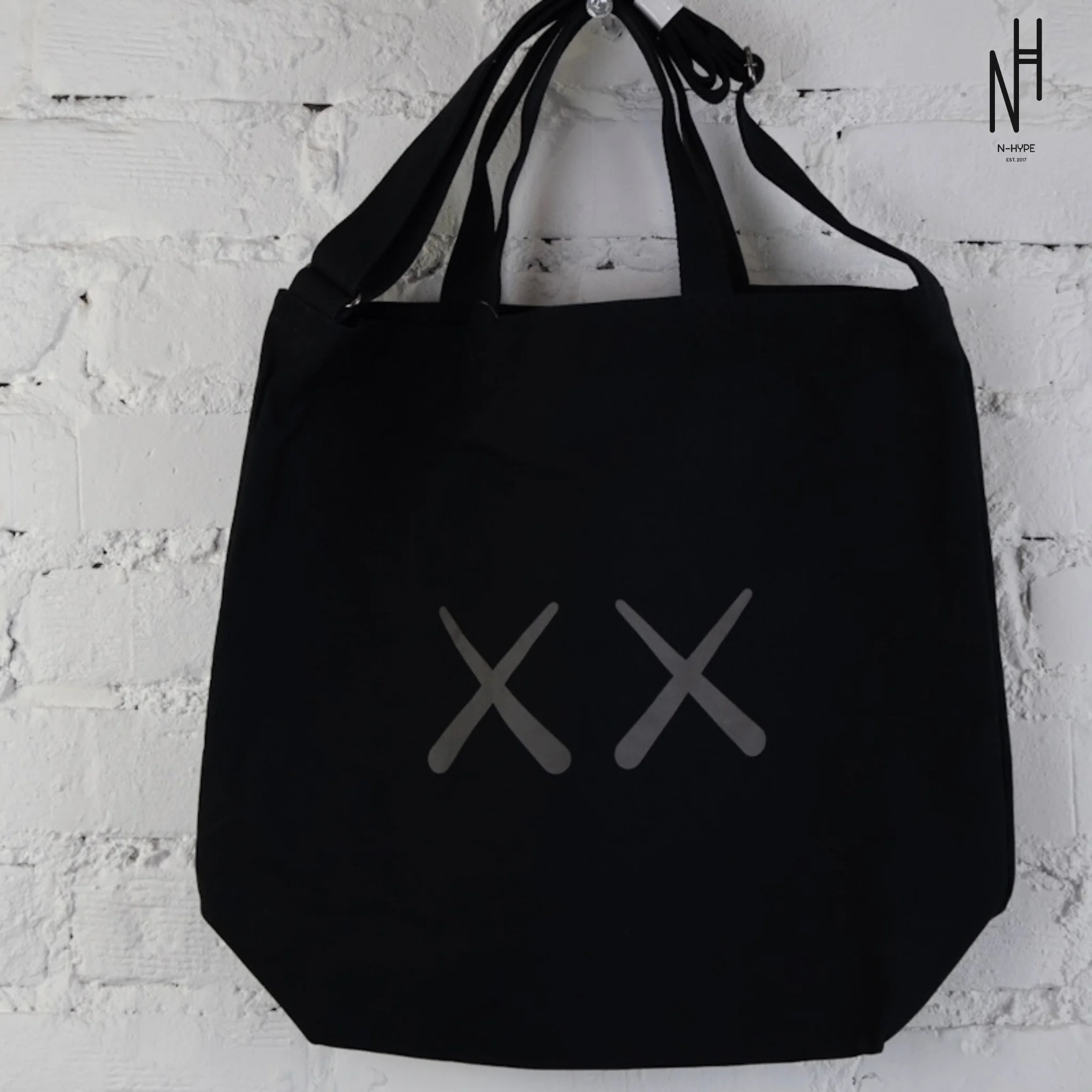 KAWS Uniqlo x Andy Warhol Tote Bag Black - Image 3