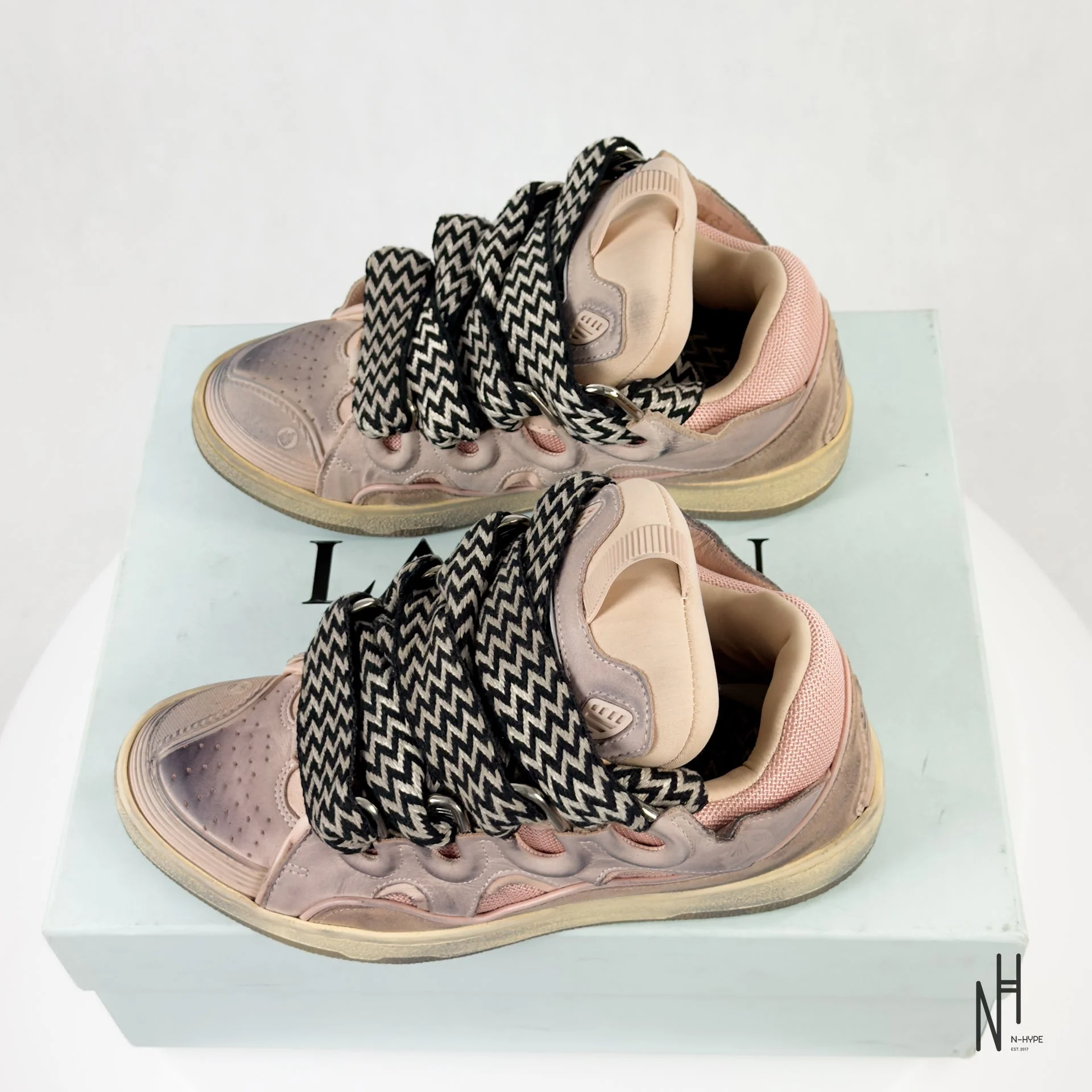 Lanvin Curb Sneakers Vintage Pink - Image 3