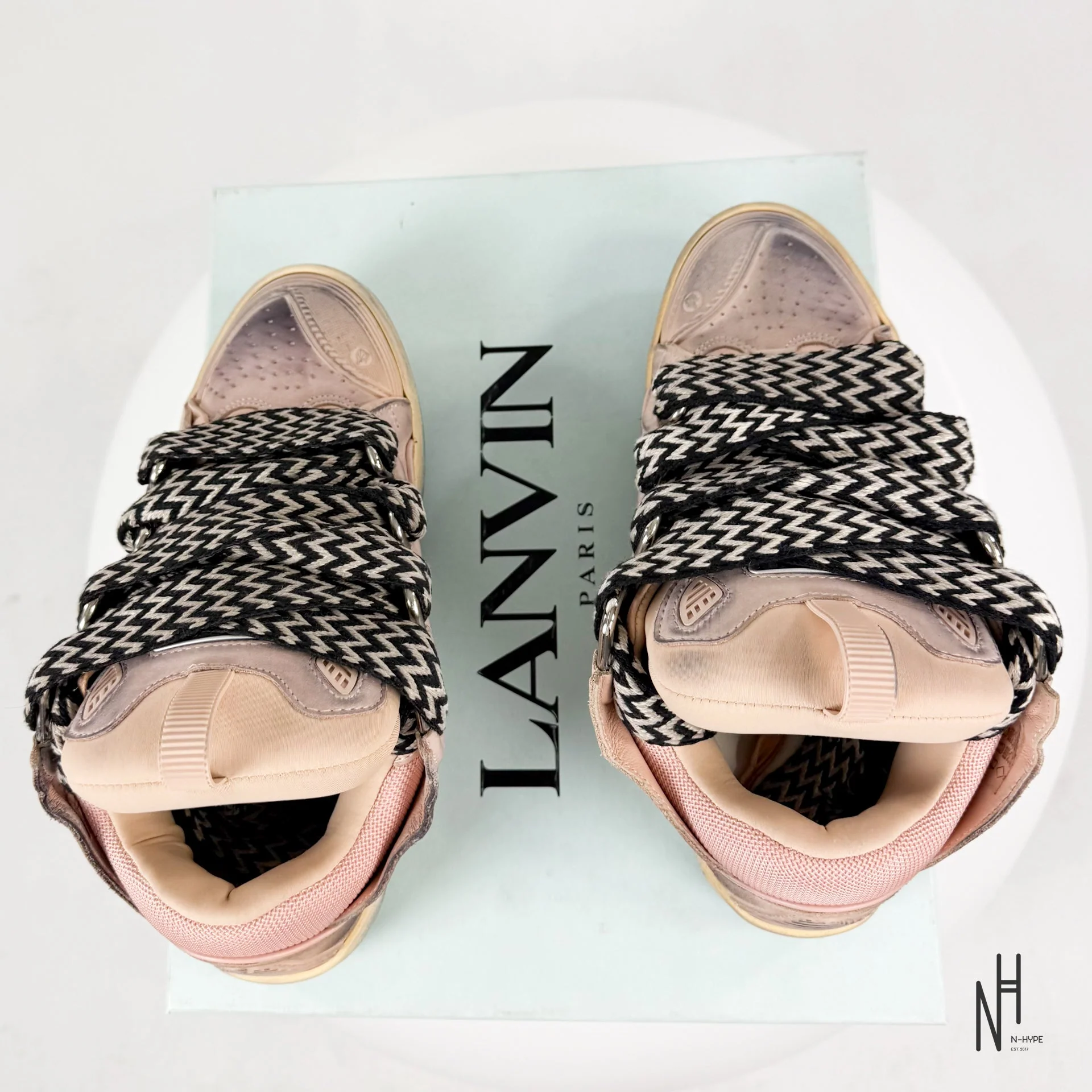 Lanvin Curb Sneakers Vintage Pink - Image 5