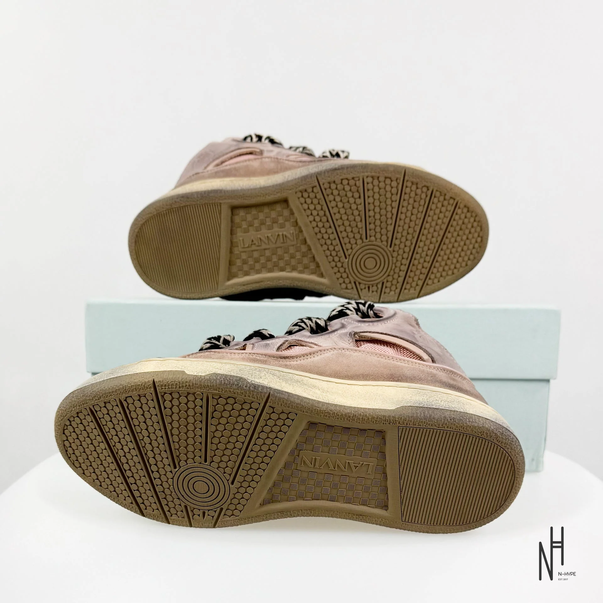 Lanvin Curb Sneakers Vintage Pink - Image 7