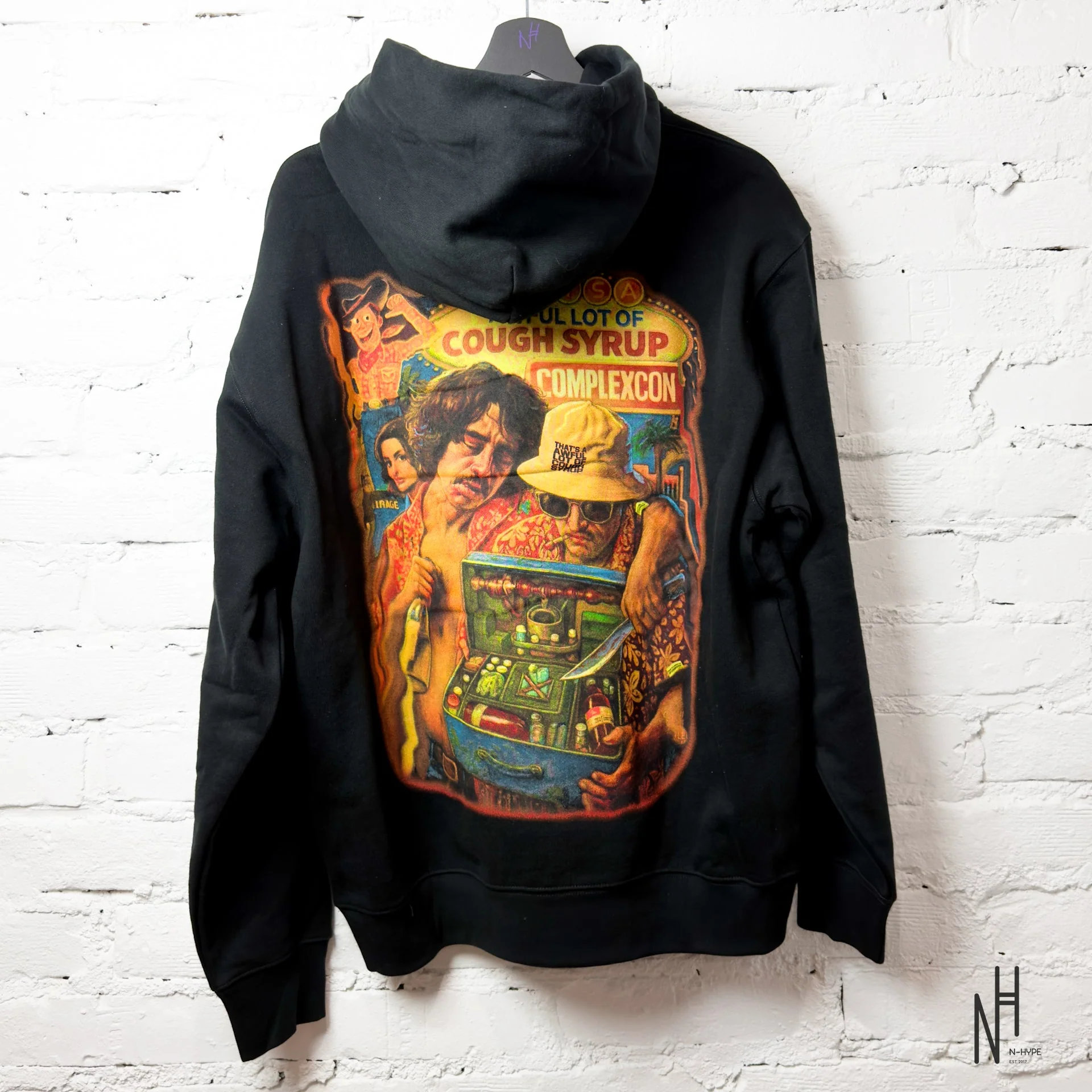 Las Vegas Cough Syrup ComplexCon Hoodie Black - Image 4