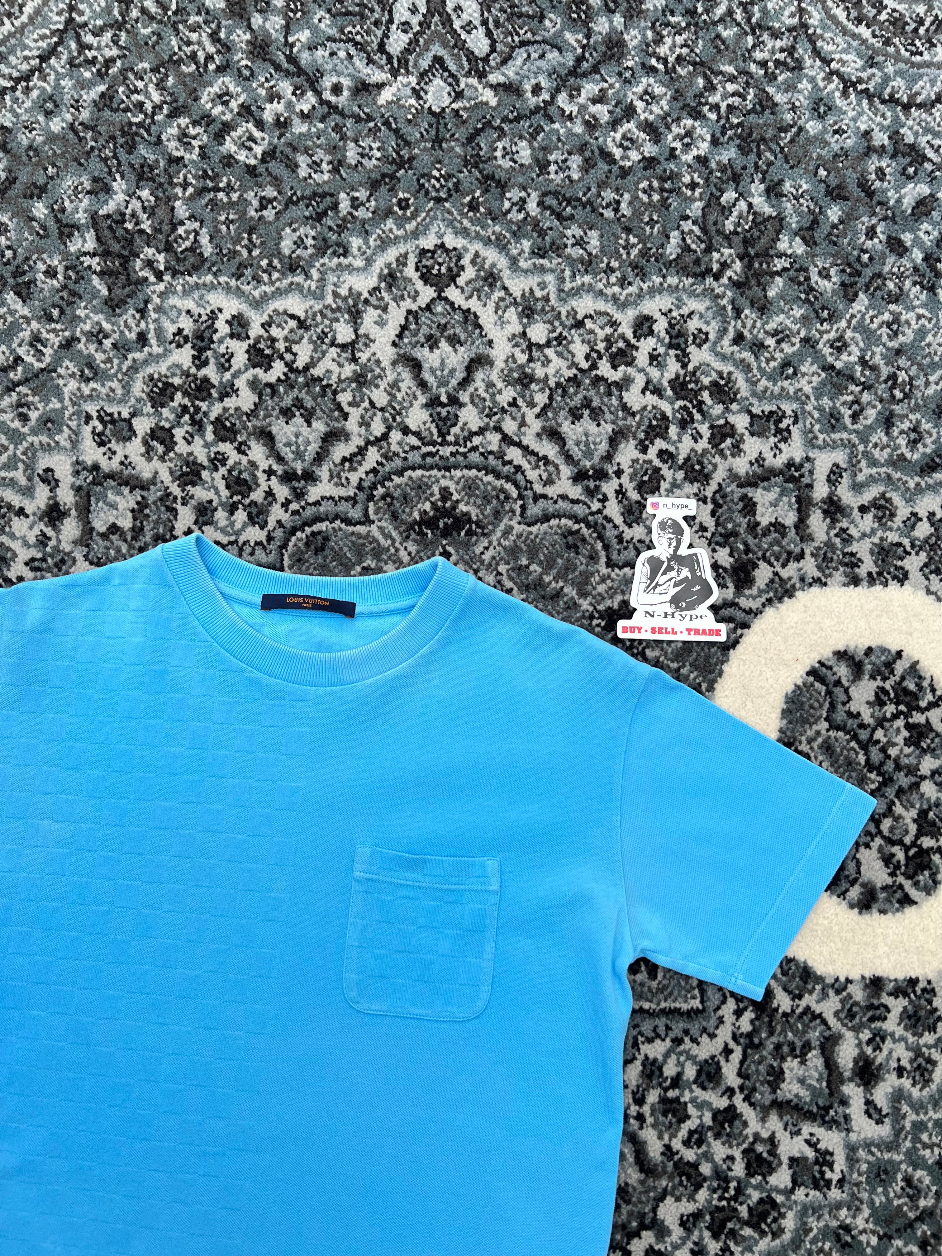 Louis Vuitton Half Damier Pocket T-Shirt Blue - Image 2