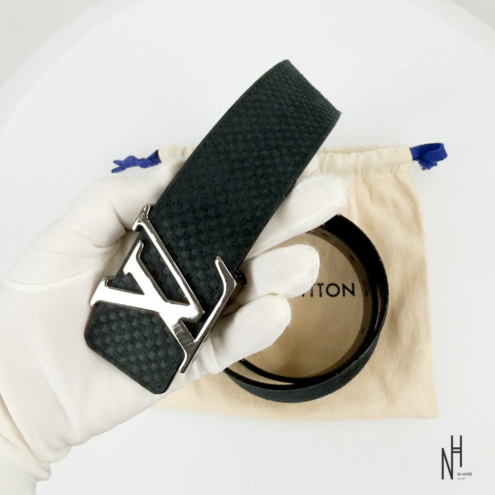 Louis Vuitton Initiales Suede Belt - Image 4