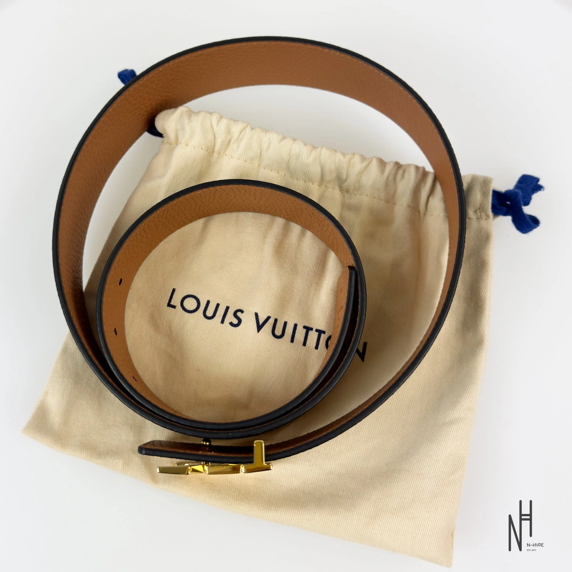 Louis Vuitton Initials 40MM Reversible  Taurillon Leather Black / Brown - Image 4