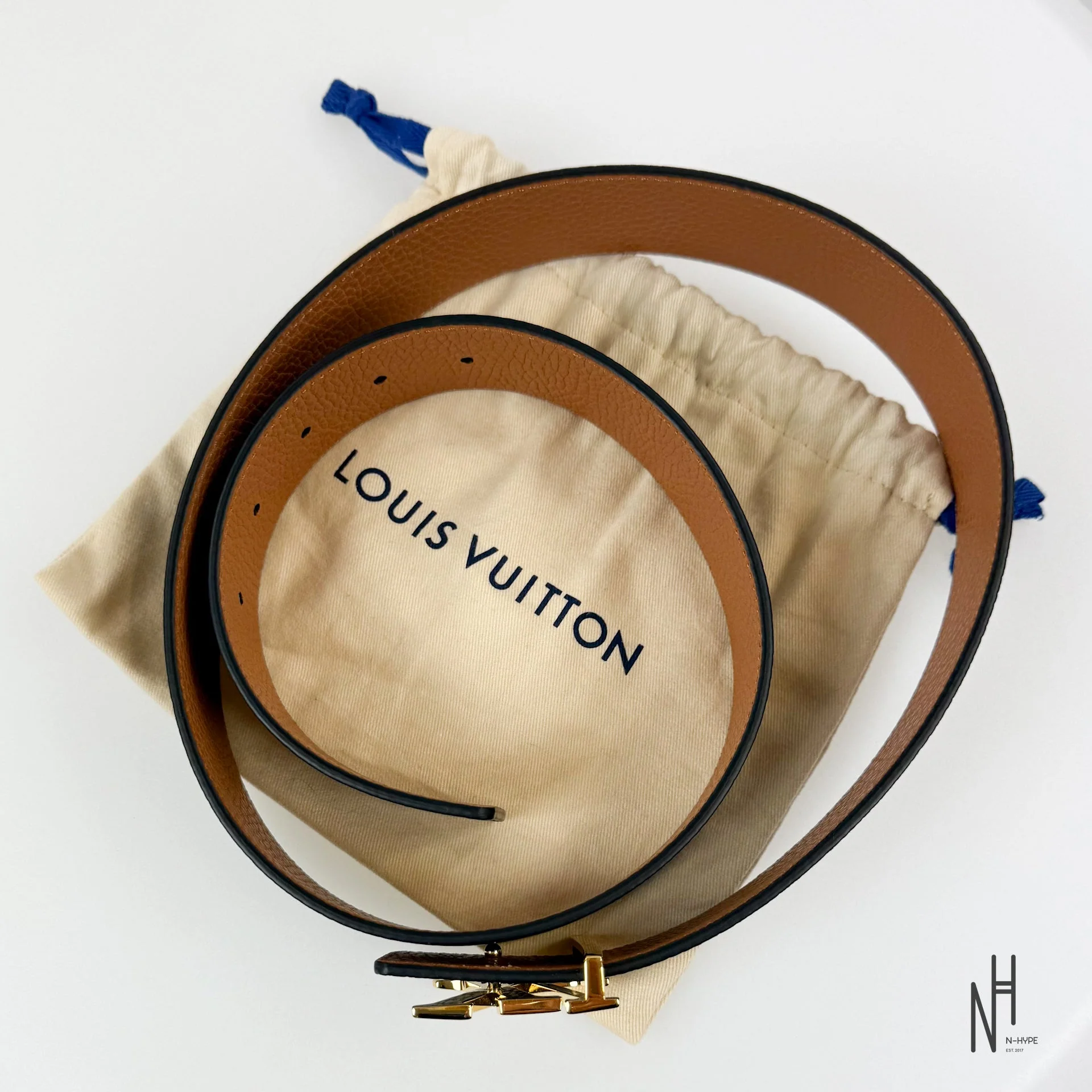 Louis Vuitton Initials 40MM Reversible  Taurillon Leather Black / Brown - Image 5