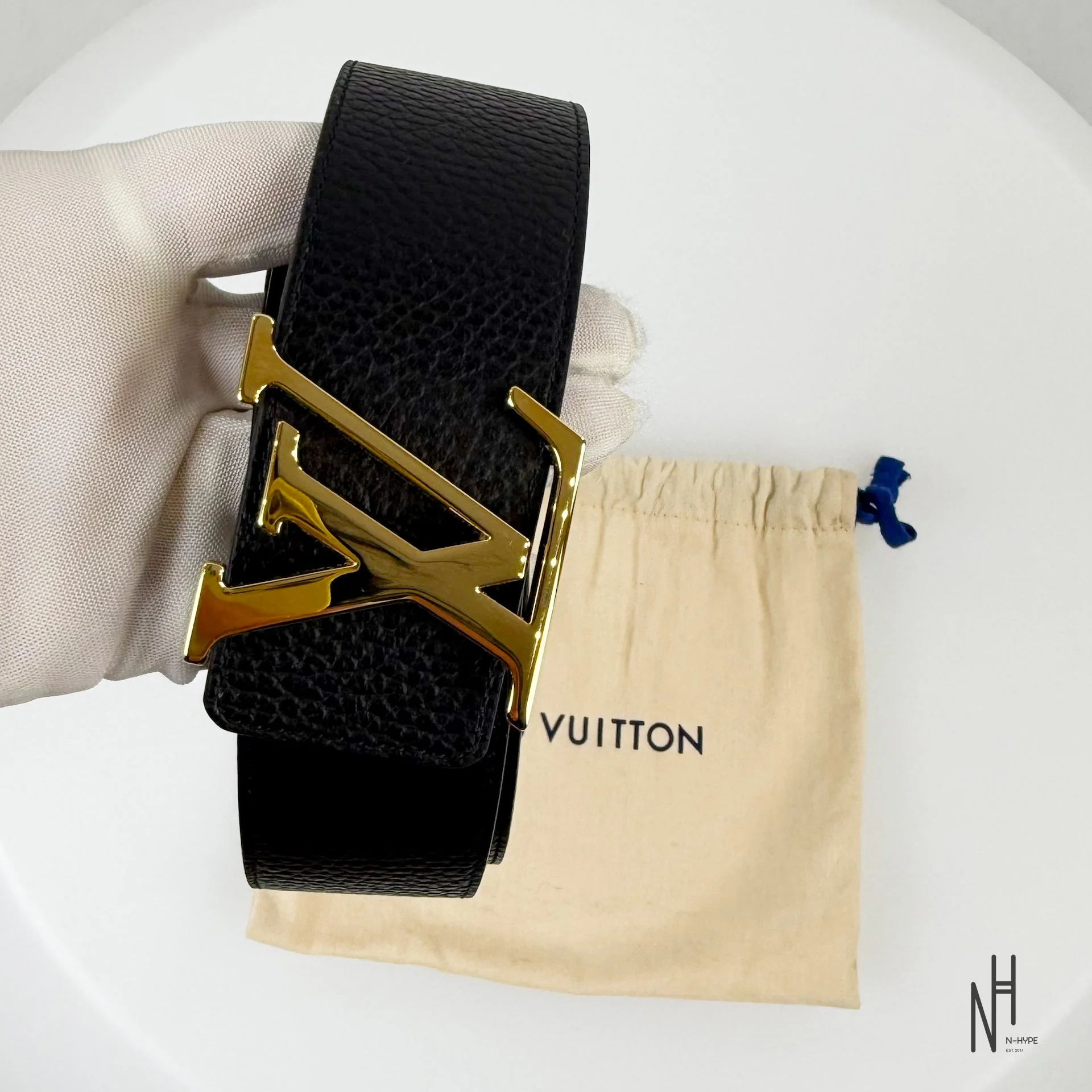 Louis Vuitton Initials 40MM Reversible  Taurillon Leather Black / Brown - Image 7