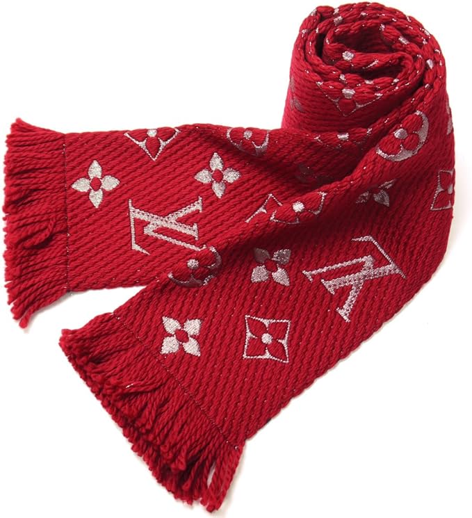 Louis Vuitton Logomania Scarf Red - Image 5