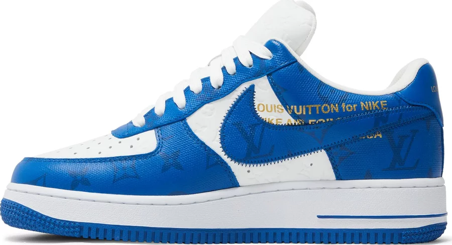 Louis Vuitton Nike Air Force 1 Low By Virgil Abloh White Royal - Image 2