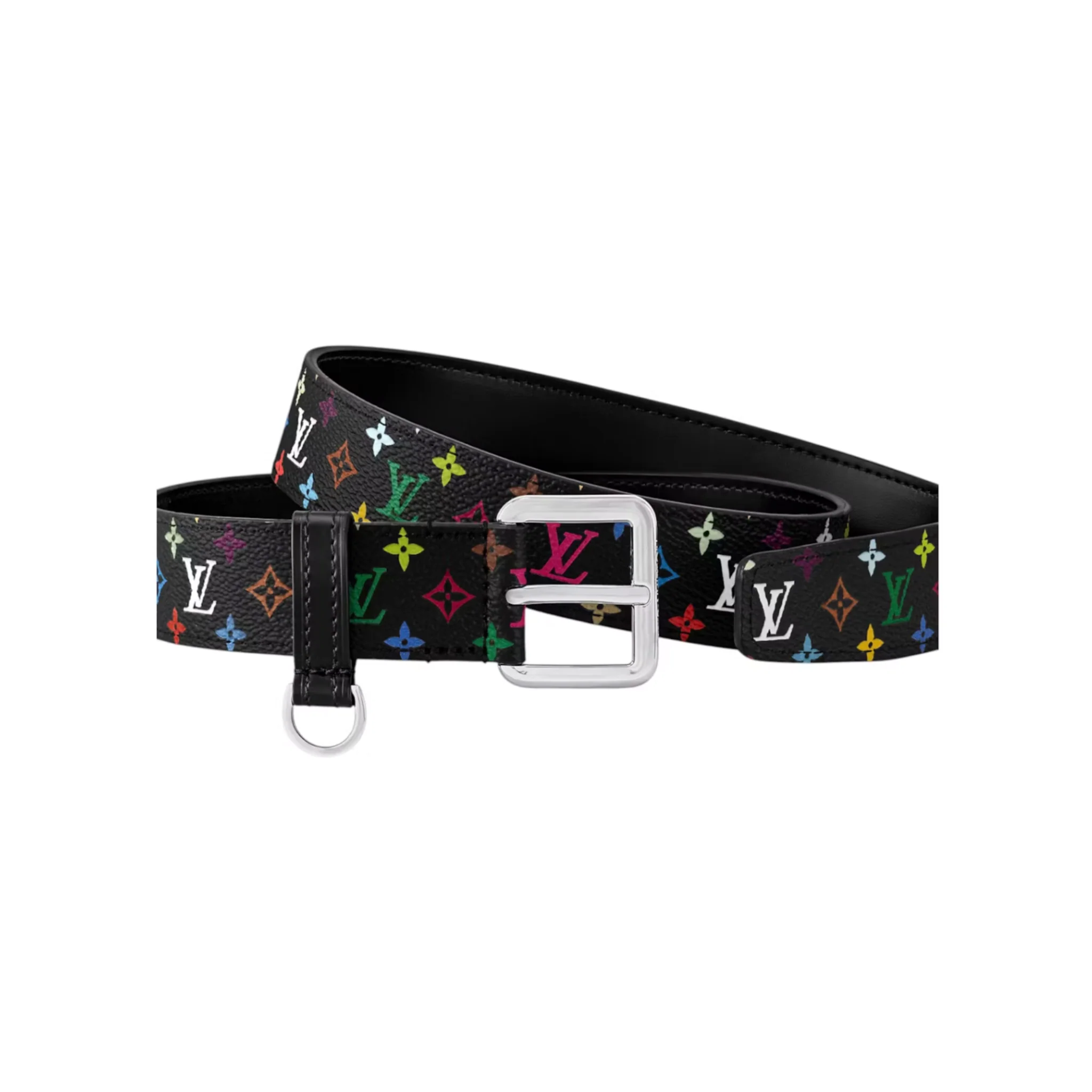 Louis Vuitton x Takashi Murakami LV D-Ring 30mm Belt Black Multicolored - Image 2