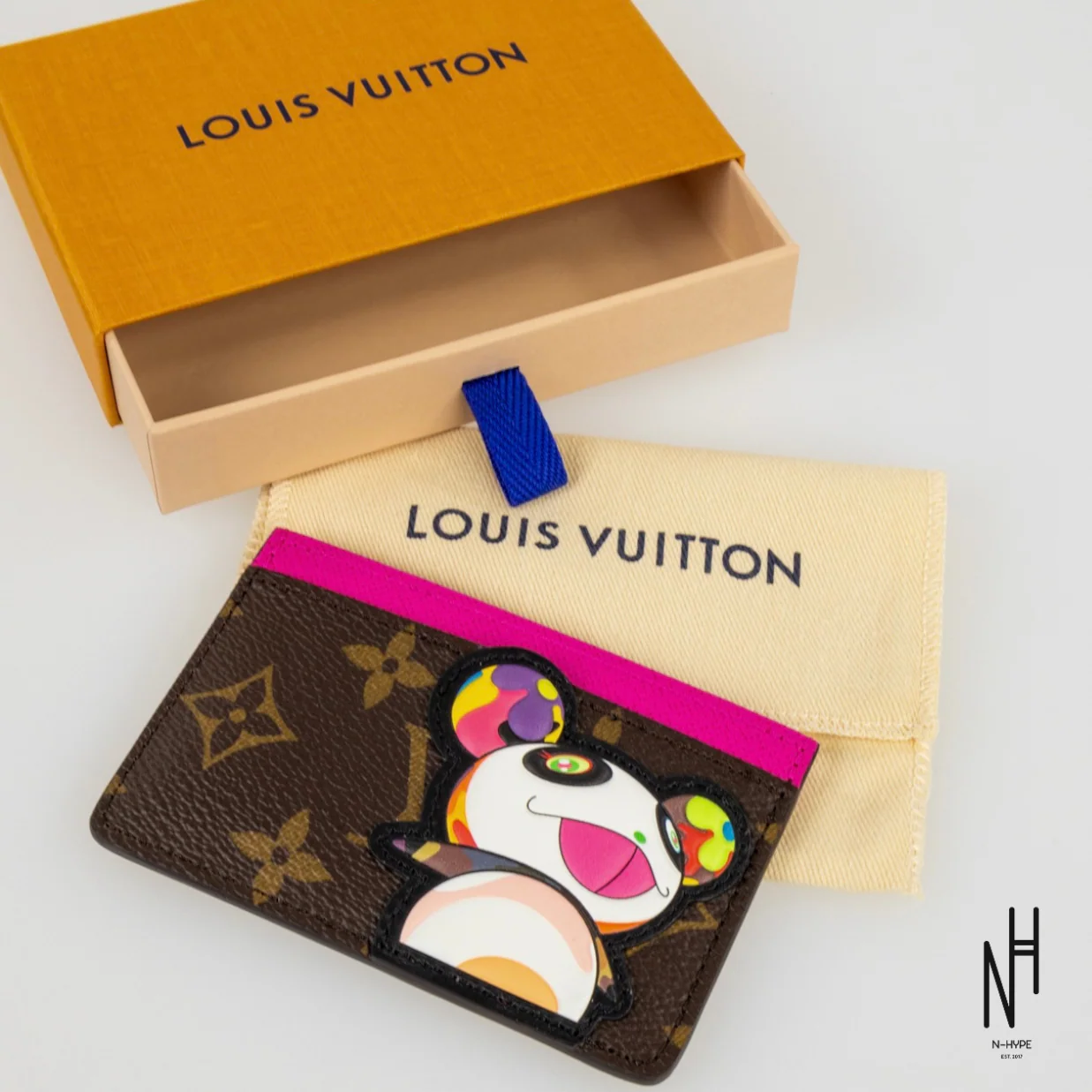 Louis Vuitton x Takashi Murakami Panda Card Holder Monogram - Image 2
