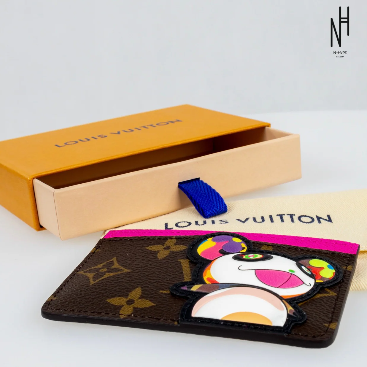 Louis Vuitton x Takashi Murakami Panda Card Holder Monogram - Image 4