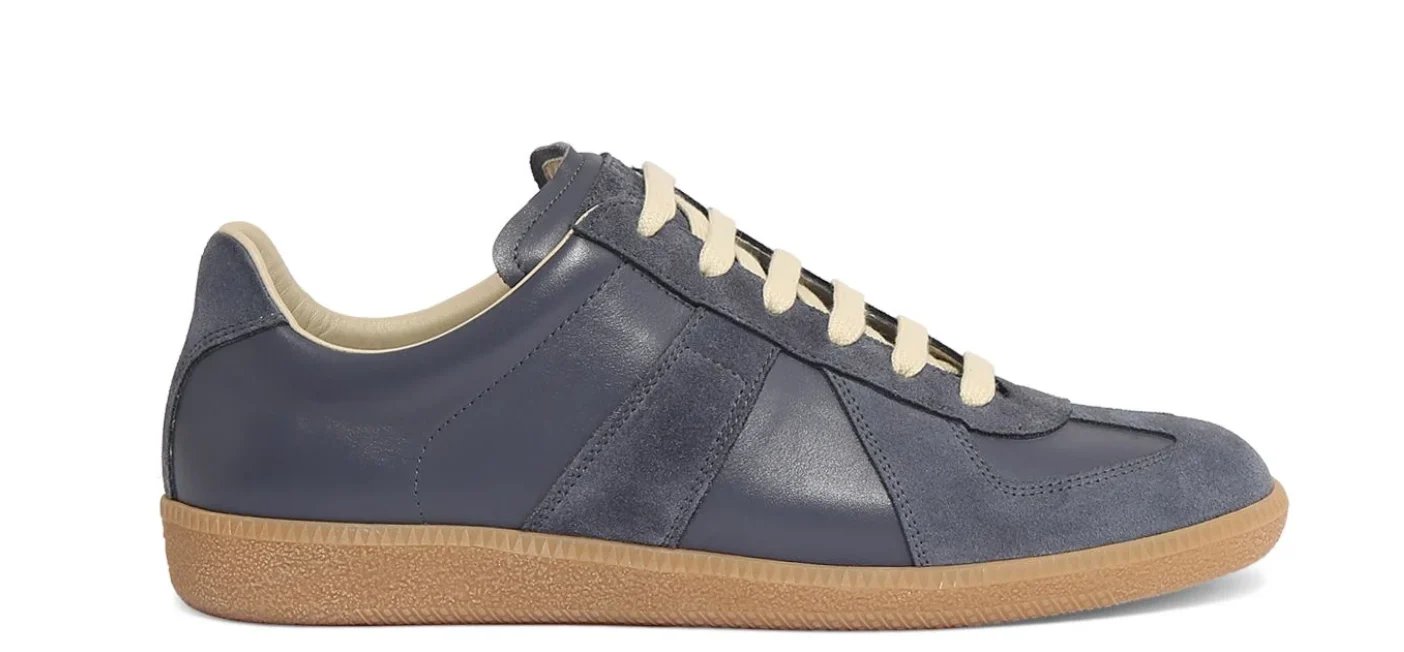 Maison Margiela Replica Leather Sneakers Dark Grey