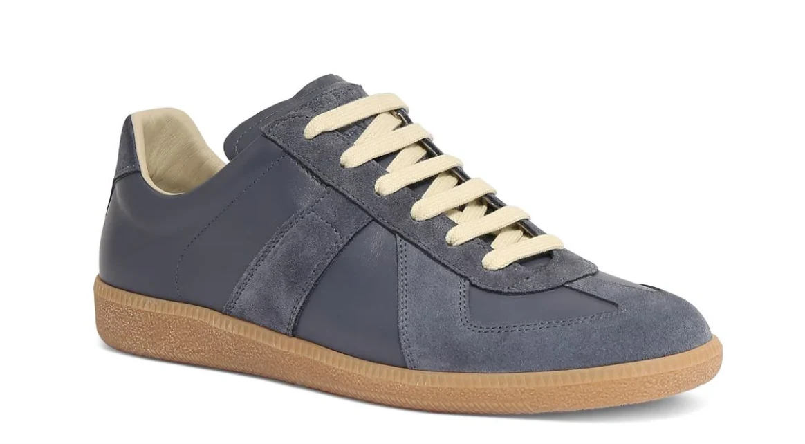 Maison Margiela Replica Leather Sneakers Dark Grey - Image 2