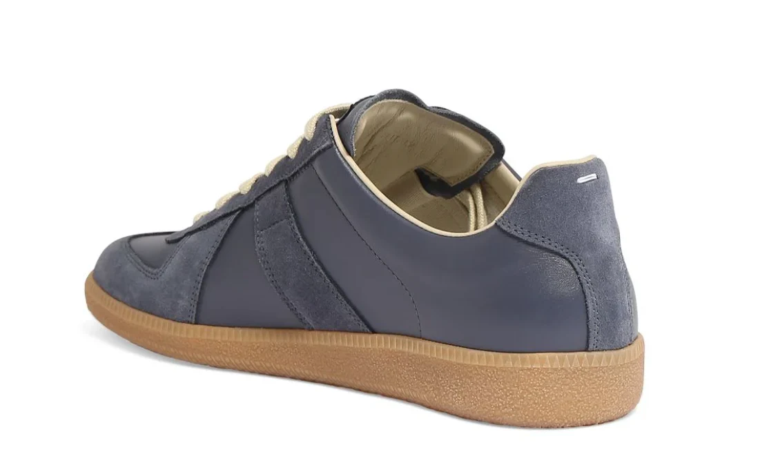 Maison Margiela Replica Leather Sneakers Dark Grey - Image 3