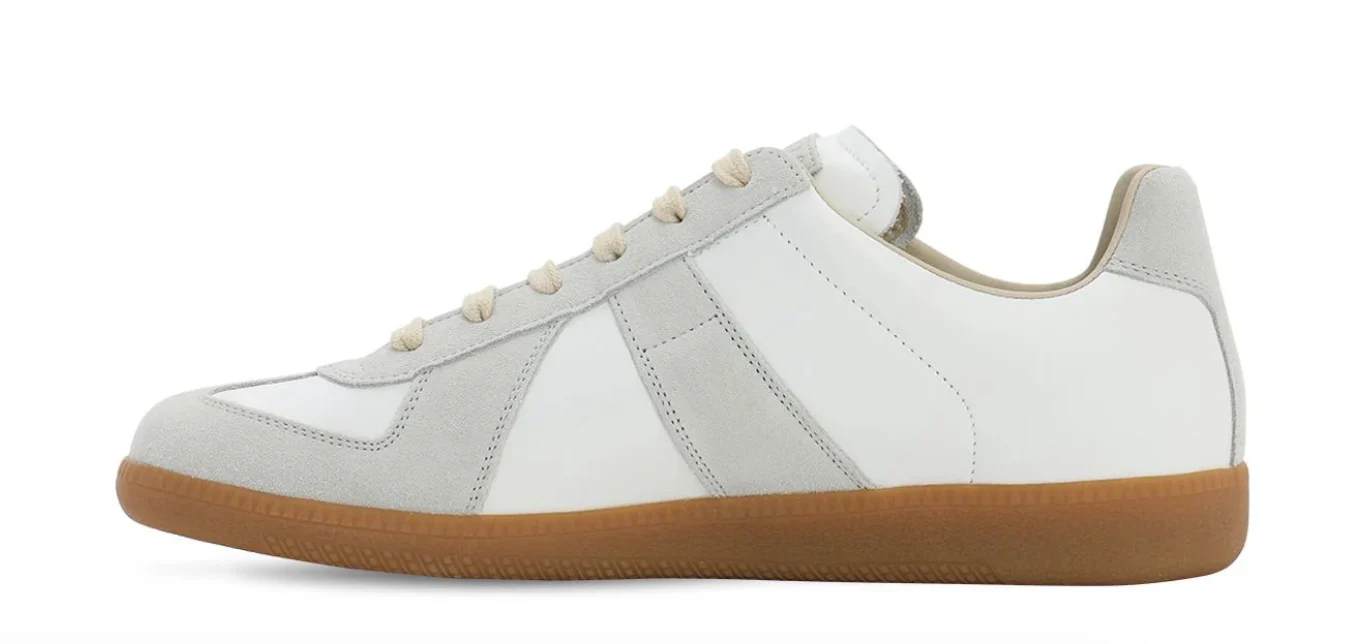 Maison Margiela Replica Leather & Suede Low Top Sneakers - Image 2