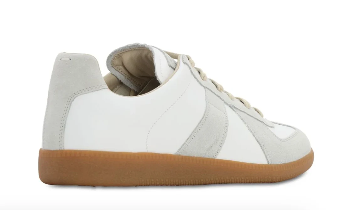 Maison Margiela Replica Leather & Suede Low Top Sneakers - Image 3