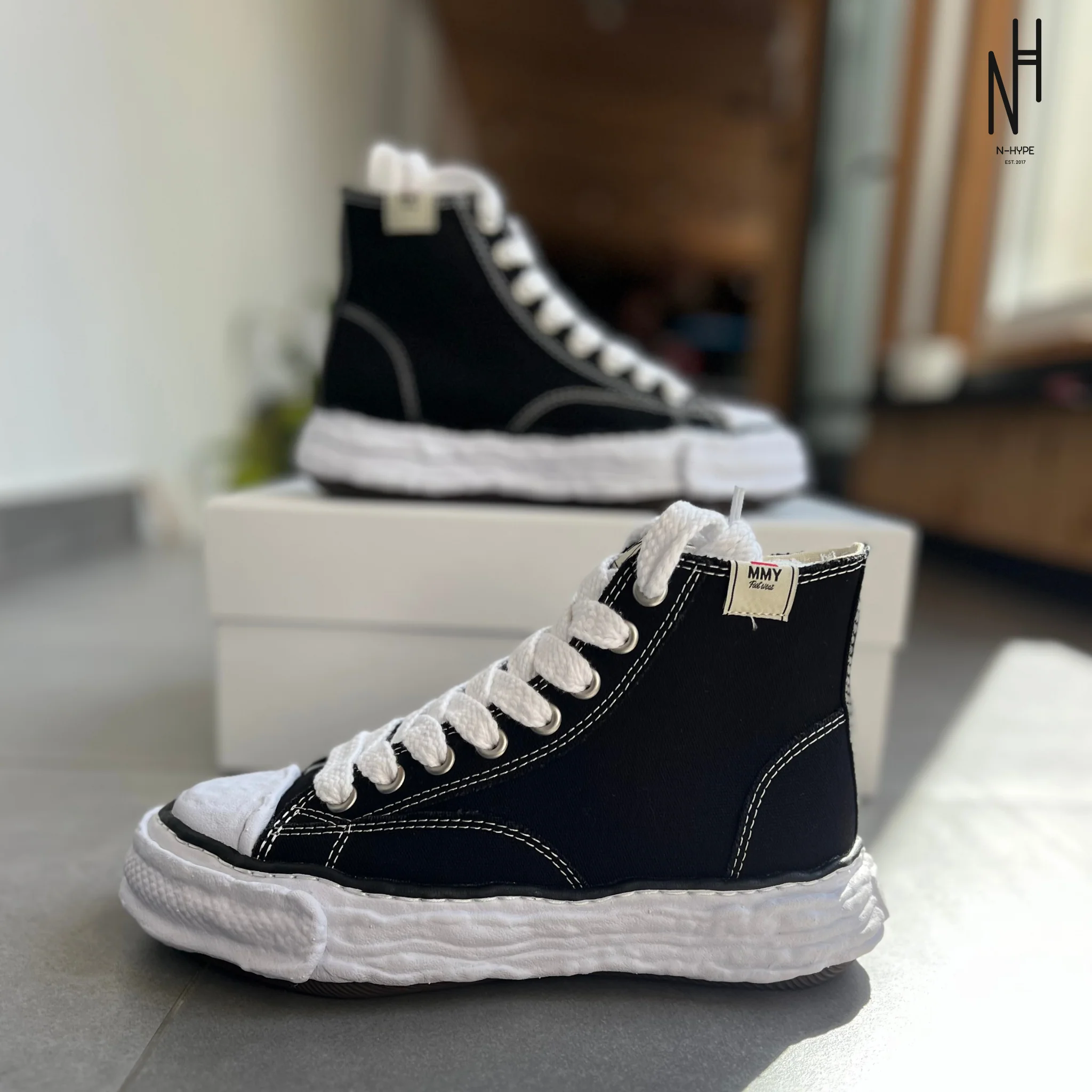 Maison Mihara Yasuhiro Peterson OG Sole Canvas High Black - Image 4