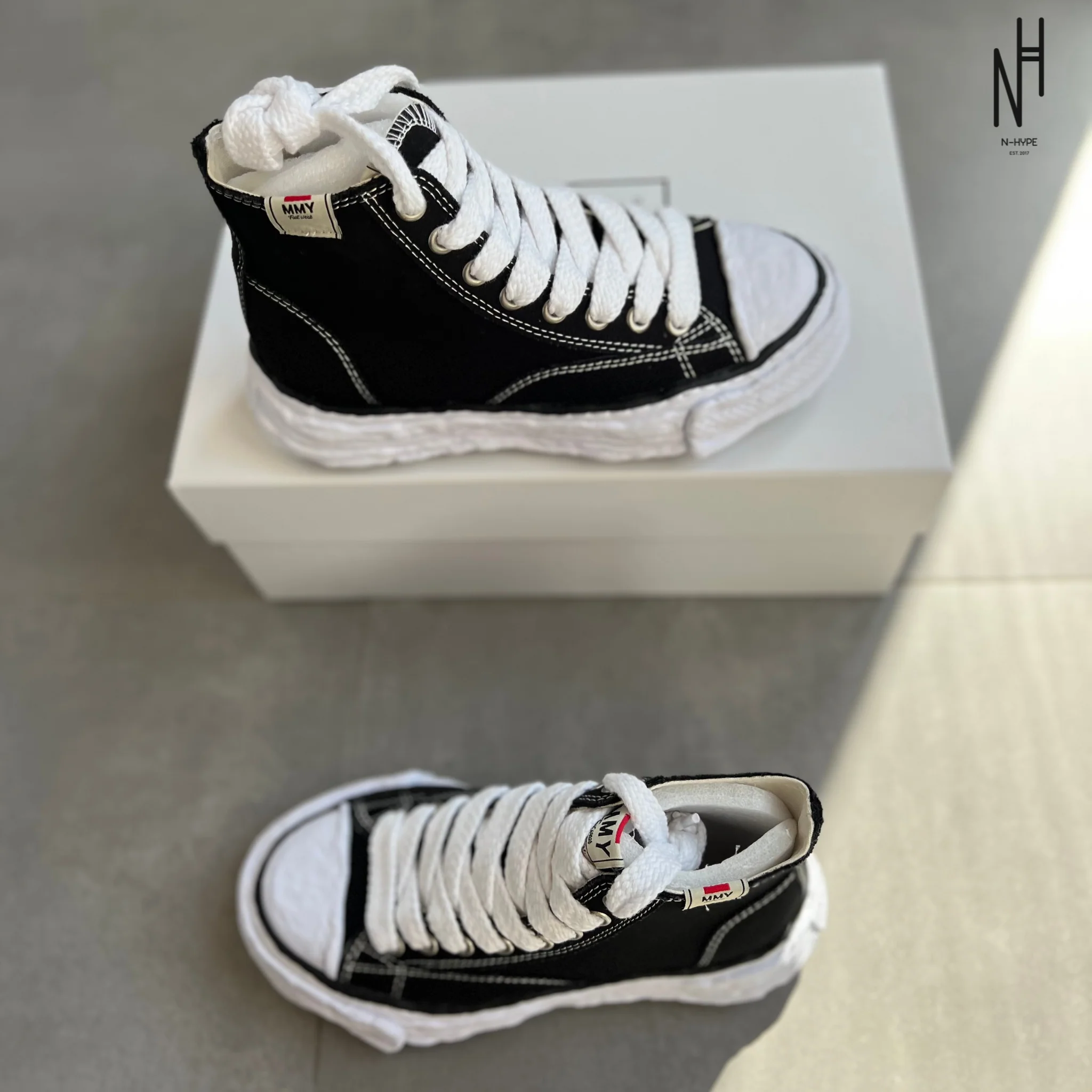 Maison Mihara Yasuhiro Peterson OG Sole Canvas High Black - Image 6